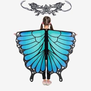 Kids Butterfly Wings Costume with Mask Birthday Party Favors